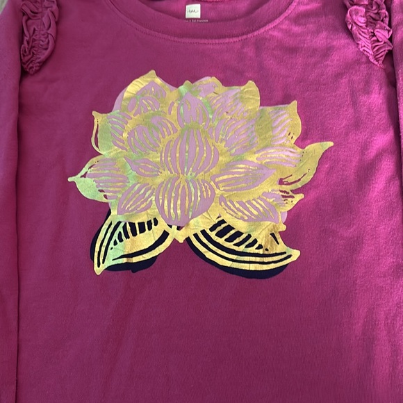 NEW🩷Tea Collection Girls Purple Floral Long Sleeve T-Shirt - Picture 2 of 4